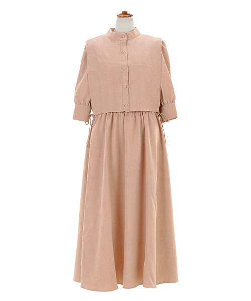 ワンピース ウエストリブ チェック柄 ベスト 千葉由佳 and Cherim