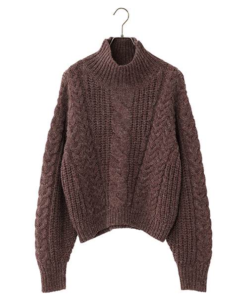 ニット タートルネック ケーブル omom×mimi toujours