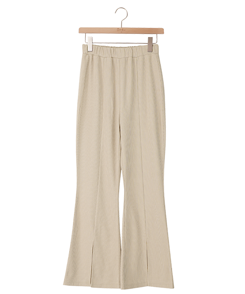 パンツ セミフレア スリット入り omom sot
