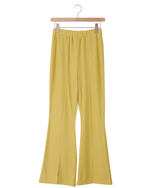 パンツ セミフレア スリット入り omom sot